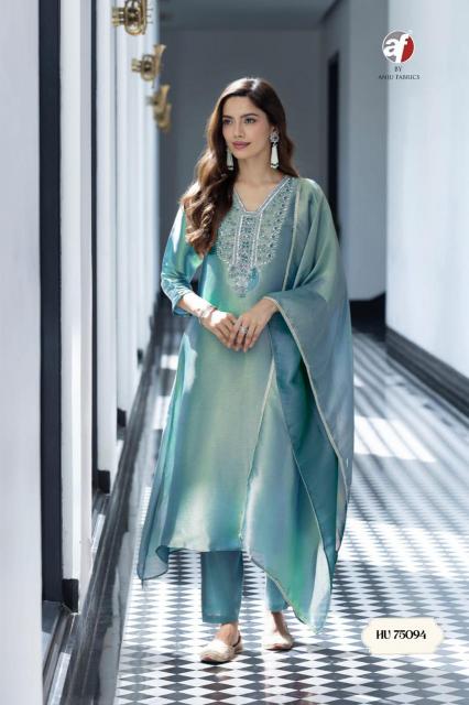 Anju fabrics HU 75094 kurti's wholesaler in bardoli